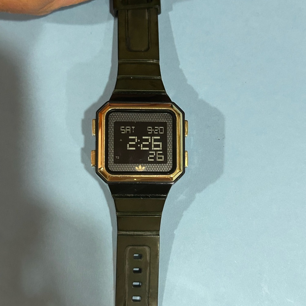 adidas Black and Gold Digital Smartwatch